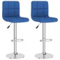 Barhocker 2 Stk. Blau Stoff Barhocker 2 Stk. Blau Stoff