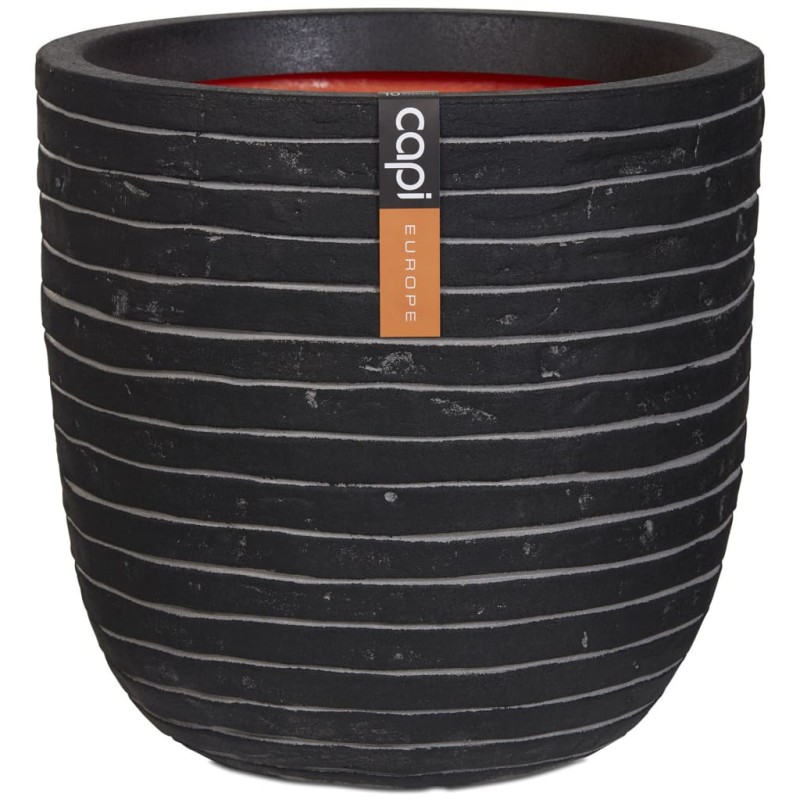 Capi Blumentopf Nature Row Oval 54 x 52 cm Anthrazit KRWZ935 Capi Blumentopf Nature Row Oval 54 x 52 cm Anthrazit KRWZ935