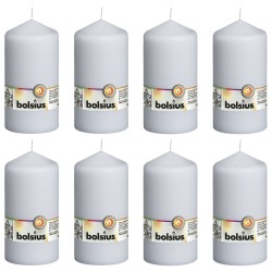 Bolsius Stumpenkerzen 8 Stk. 150 x 78 mm Weiß