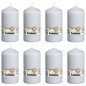 Bolsius Stumpenkerzen 8 Stk. 150 x 78 mm Weiß Bolsius Stumpenkerzen 8 Stk. 150 x 78 mm Weiß