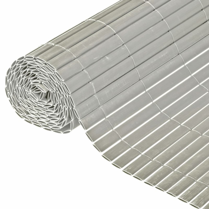 Nature Doppelseitiger Garten-Sichtschutz PVC 1,5×3 m Grau Nature Doppelseitiger Garten-Sichtschutz PVC 1,5×3 m Grau