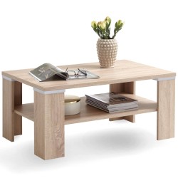 FMD Couchtisch mit Ablage 100×60×46 cm Eichenoptik 