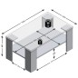 FMD Couchtisch mit Ablage 100×60×46 cm Eichenoptik FMD Couchtisch mit Ablage 100×60×46 cm Eichenoptik
