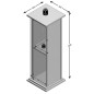 FMD Beistelltisch mit Tür 88,5 cm Eichenbraun FMD Beistelltisch mit Tür 88,5 cm Eichenbraun