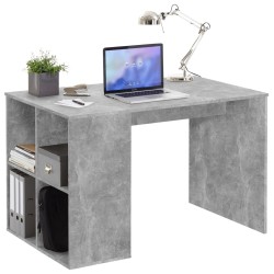 FMD Schreibtisch mit Regal 117×73×75 cm Betonoptik