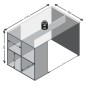 FMD Schreibtisch mit Regal 117×73×75 cm Betonoptik FMD Schreibtisch mit Regal 117×73×75 cm Betonoptik