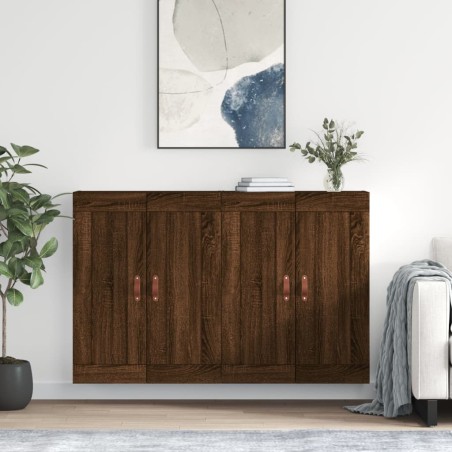 Wandschränke 2 Stk. Braun Eichen-Optik Holzwerkstoff