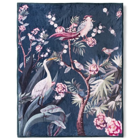 Descanso Tagesdecke SARENZA 130x160 cm Petrolblau