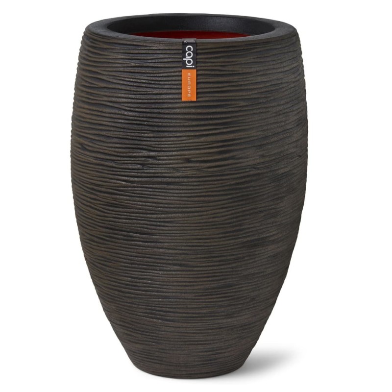 Capi Vase Nature Rib Elegant Deluxe 45x72 cm Dunkelbraun Capi Vase Nature Rib Elegant Deluxe 45x72 cm Dunkelbraun