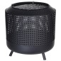 ProGarden Feuerkorb mit Grillrost 50x51 cm Schwarz ProGarden Feuerkorb mit Grillrost 50x51 cm Schwarz