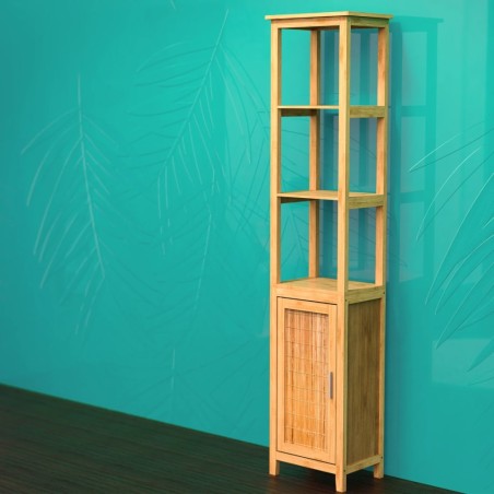 EISL Hochschrank mit 3 Fächern Bambus 40x30x190 cm   