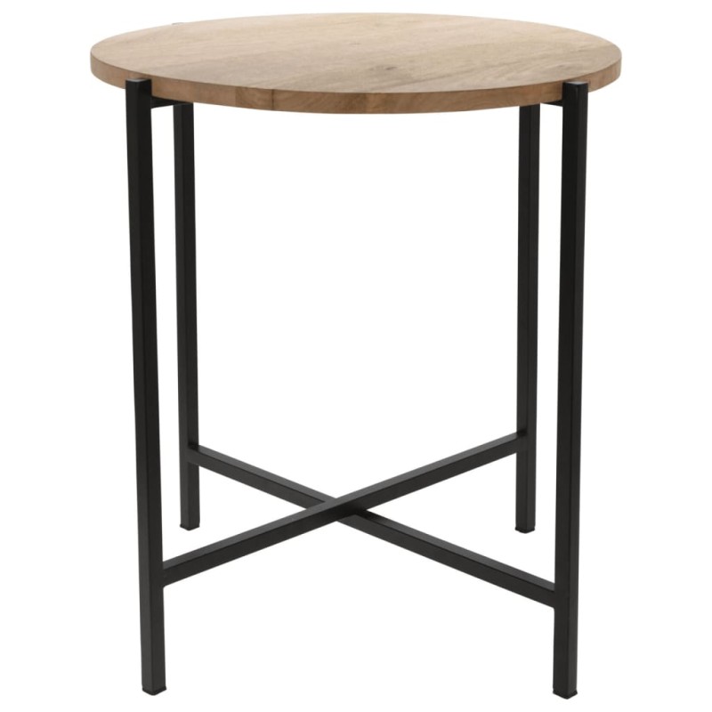 Ambiance Beistelltisch Rund Holz und Metall 45 cm Ambiance Beistelltisch Rund Holz und Metall 45 cm