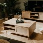 Finori Couchtisch Bali 55A Sonoma-Eiche und Raffia-Druck Finori Couchtisch Bali 55A Sonoma-Eiche und Raffia-Druck