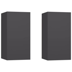 vidaXL TV-Schränke 2 Stk. Grau 30,5x30x60 cm Holzwerkstoff