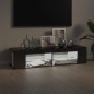 vidaXL TV-Schrank mit LED-Leuchten Hochglanz-Grau 135x39x30 cm vidaXL TV-Schrank mit LED-Leuchten Hochglanz-Grau 135x39x30 cm
