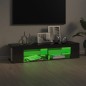 vidaXL TV-Schrank mit LED-Leuchten Hochglanz-Grau 135x39x30 cm vidaXL TV-Schrank mit LED-Leuchten Hochglanz-Grau 135x39x30 cm