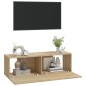 vidaXL TV-Wandschränke 2 Stk. Sonoma-Eiche 100x30x30 cm Holzwerkstoff vidaXL TV-Wandschränke 2 Stk. Sonoma-Eiche 100x30x30 cm Holzwerkstoff
