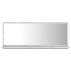 vidaXL Badspiegel Betongrau 90x10,5x37 cm Holzwerkstoff
