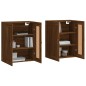Wandschränke 2 Stk. Braun Eichen-Optik Holzwerkstoff Wandschränke 2 Stk. Braun Eichen-Optik Holzwerkstoff