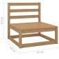 vidaXL 2-tlg. Garten-Lounge-Set Honigbraun Massivholz Kiefer vidaXL 2-tlg. Garten-Lounge-Set Honigbraun Massivholz Kiefer