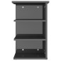 vidaXL Beistellregal Hochglanz-Grau 35x35x55 cm Holzwerkstoff vidaXL Beistellregal Hochglanz-Grau 35x35x55 cm Holzwerkstoff
