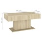 vidaXL Couchtisch Sonoma-Eiche 96x50x45 cm Holzwerkstoff vidaXL Couchtisch Sonoma-Eiche 96x50x45 cm Holzwerkstoff