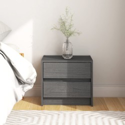 vidaXL Nachttisch Grau 40x30,5x35,5 cm Massivholz Kiefer