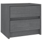 vidaXL Nachttisch Grau 40x30,5x35,5 cm Massivholz Kiefer vidaXL Nachttisch Grau 40x30,5x35,5 cm Massivholz Kiefer