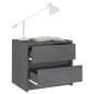 vidaXL Nachttisch Grau 40x30,5x35,5 cm Massivholz Kiefer vidaXL Nachttisch Grau 40x30,5x35,5 cm Massivholz Kiefer