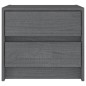 vidaXL Nachttisch Grau 40x30,5x35,5 cm Massivholz Kiefer vidaXL Nachttisch Grau 40x30,5x35,5 cm Massivholz Kiefer