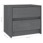vidaXL Nachttisch Grau 40x30,5x35,5 cm Massivholz Kiefer vidaXL Nachttisch Grau 40x30,5x35,5 cm Massivholz Kiefer