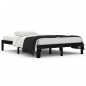 vidaXL Massivholzbett Schwarz 135x190 cm vidaXL Massivholzbett Schwarz 135x190 cm