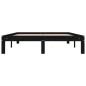 vidaXL Massivholzbett Schwarz 135x190 cm vidaXL Massivholzbett Schwarz 135x190 cm