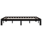 vidaXL Massivholzbett Schwarz 135x190 cm vidaXL Massivholzbett Schwarz 135x190 cm