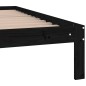 vidaXL Massivholzbett Schwarz 135x190 cm vidaXL Massivholzbett Schwarz 135x190 cm
