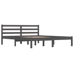 vidaXL Massivholzbett Kiefer 150x200 cm Grau