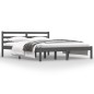 vidaXL Massivholzbett Kiefer 150x200 cm Grau vidaXL Massivholzbett Kiefer 150x200 cm Grau