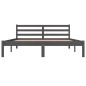 vidaXL Massivholzbett Kiefer 150x200 cm Grau vidaXL Massivholzbett Kiefer 150x200 cm Grau