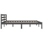 vidaXL Massivholzbett Kiefer 150x200 cm Grau vidaXL Massivholzbett Kiefer 150x200 cm Grau