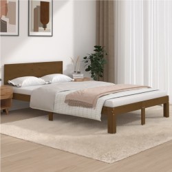 vidaXL Massivholzbett Honigbraun Kiefer 120x200 cm