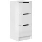 vidaXL Sideboard Hochglanz-Weiß 30x30x70 cm Holzwerkstoff vidaXL Sideboard Hochglanz-Weiß 30x30x70 cm Holzwerkstoff