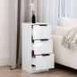 vidaXL Sideboard Hochglanz-Weiß 30x30x70 cm Holzwerkstoff vidaXL Sideboard Hochglanz-Weiß 30x30x70 cm Holzwerkstoff
