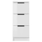 vidaXL Sideboard Hochglanz-Weiß 30x30x70 cm Holzwerkstoff vidaXL Sideboard Hochglanz-Weiß 30x30x70 cm Holzwerkstoff