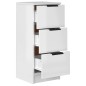 vidaXL Sideboard Hochglanz-Weiß 30x30x70 cm Holzwerkstoff vidaXL Sideboard Hochglanz-Weiß 30x30x70 cm Holzwerkstoff