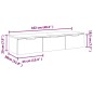 vidaXL Wandschrank Hochglanz-Weiß 102x30x20 cm Holzwerkstoff vidaXL Wandschrank Hochglanz-Weiß 102x30x20 cm Holzwerkstoff