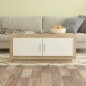 vidaXL Couchtisch Weiß Sonoma-Eiche 102x50x45 cm Holzwerkstoff vidaXL Couchtisch Weiß Sonoma-Eiche 102x50x45 cm Holzwerkstoff