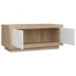 vidaXL Couchtisch Weiß Sonoma-Eiche 102x50x45 cm Holzwerkstoff vidaXL Couchtisch Weiß Sonoma-Eiche 102x50x45 cm Holzwerkstoff