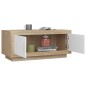 vidaXL Couchtisch Weiß Sonoma-Eiche 102x50x45 cm Holzwerkstoff vidaXL Couchtisch Weiß Sonoma-Eiche 102x50x45 cm Holzwerkstoff