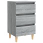 vidaXL Nachttische mit Massivholz-Beinen 2 Stk. Grau Sonoma 40x35x69cm vidaXL Nachttische mit Massivholz-Beinen 2 Stk. Grau Sonoma 40x35x69cm