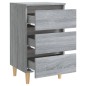 vidaXL Nachttische mit Massivholz-Beinen 2 Stk. Grau Sonoma 40x35x69cm vidaXL Nachttische mit Massivholz-Beinen 2 Stk. Grau Sonoma 40x35x69cm